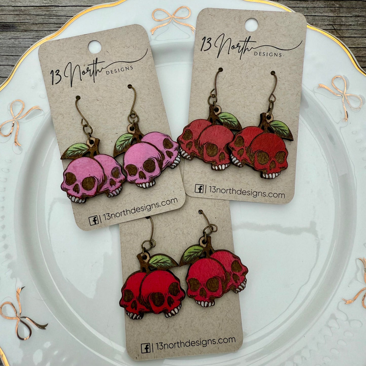 Cherry Skull Earrings