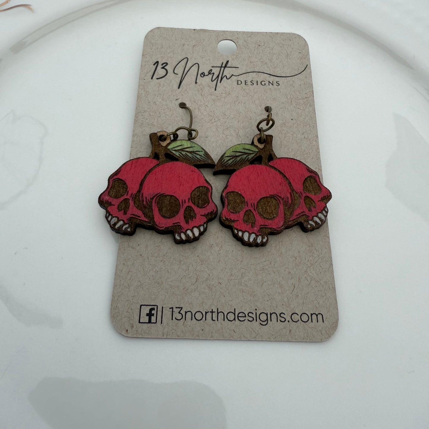 Cherry Skull Earrings