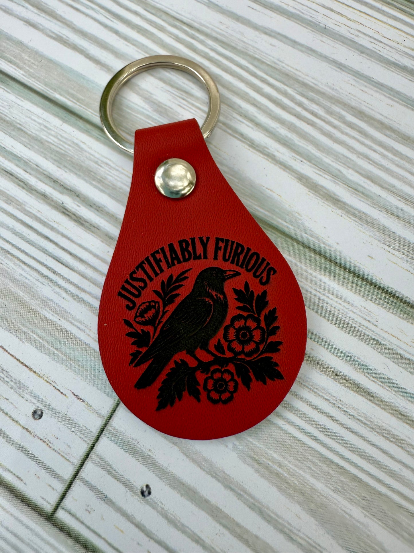 Faux Leather Keychains