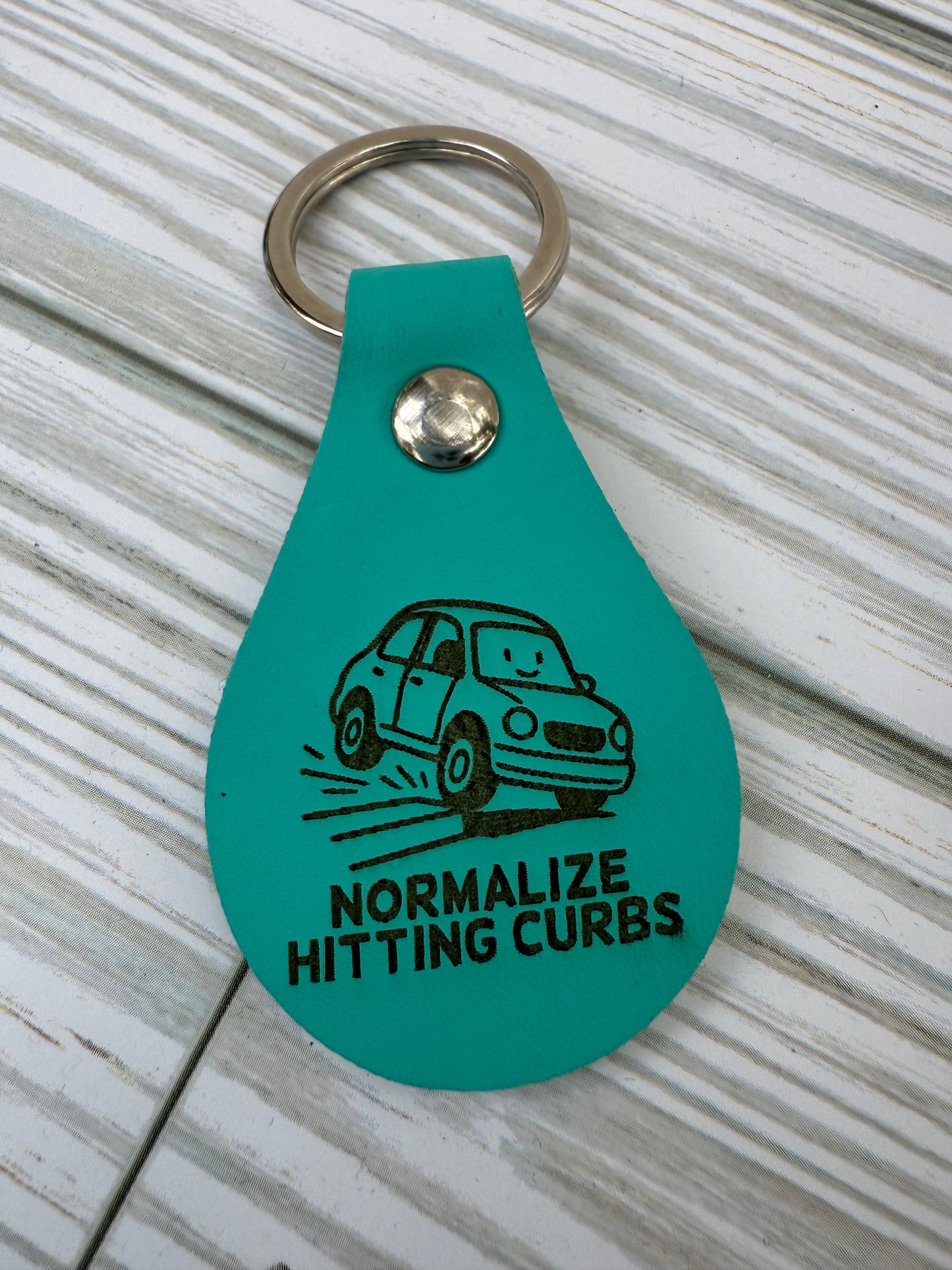 Faux Leather Keychains