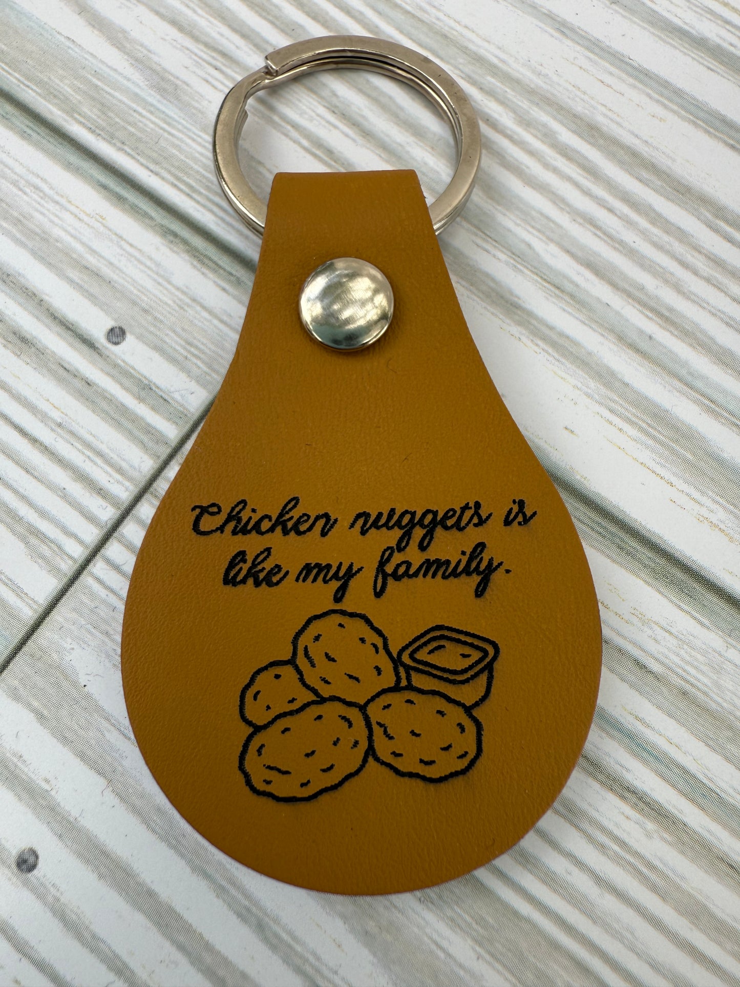 Faux Leather Keychains