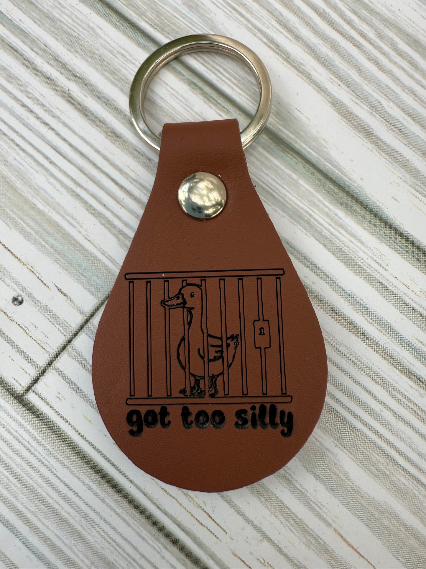 Faux Leather Keychains