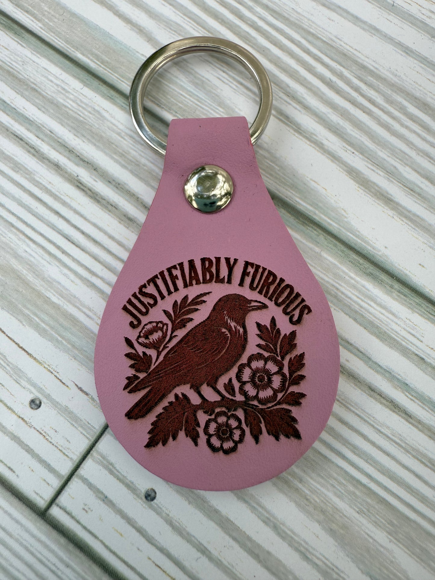 Faux Leather Keychains