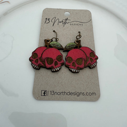 Cherry Skull Earrings