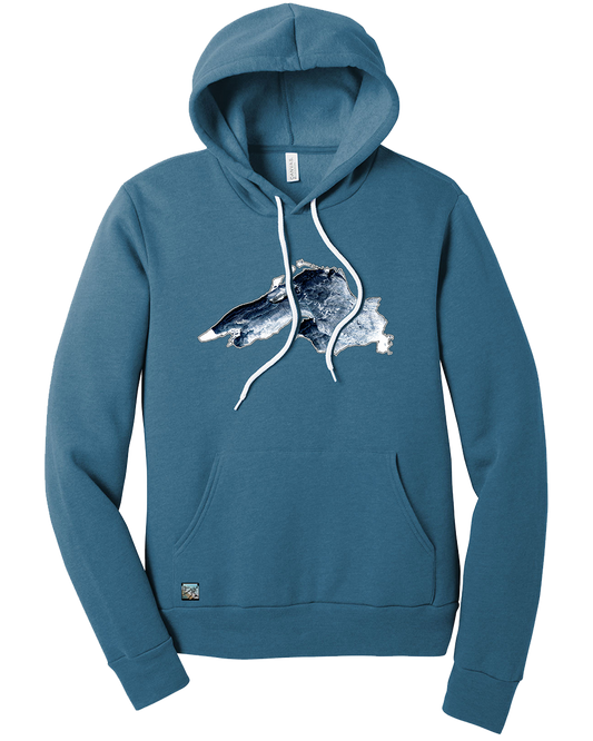 Lake Superior Hooded Sweatshirt - Ice - Heather Deep Teal