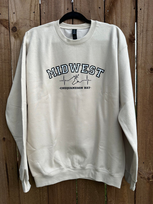 Midwest Chequamegon Bay Crewneck sand color