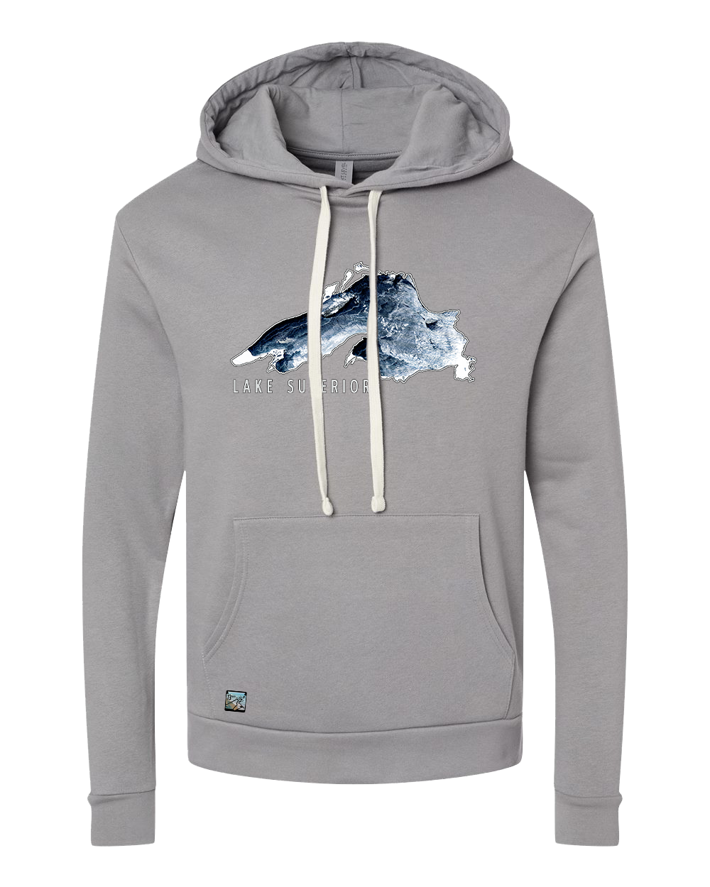 Lake Superior Hooded Sweatshirt - Ice - Lead Gray