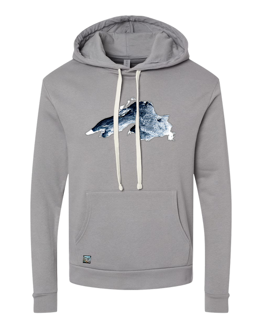 Lake Superior Hooded Sweatshirt - Ice - Lead Gray