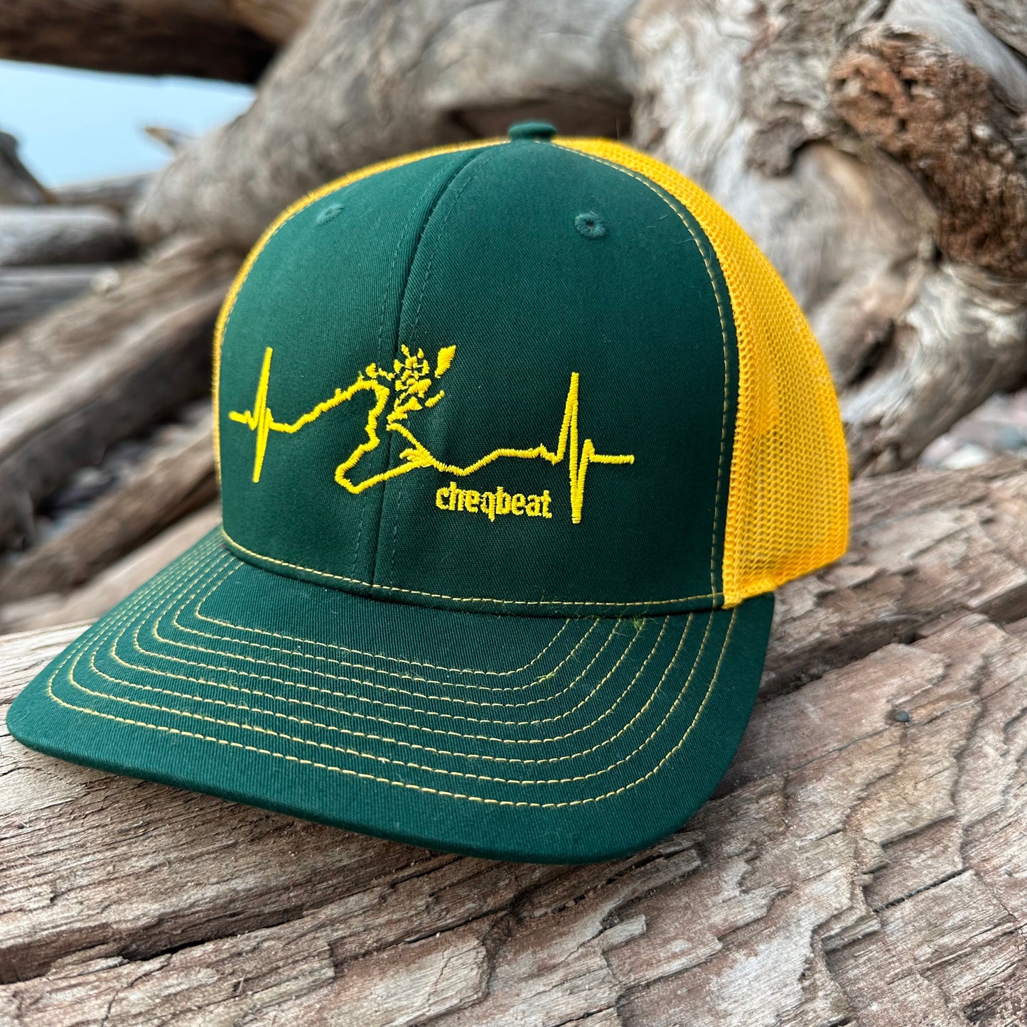 Cheqbeat Trucker Hat (free local pickup and delivery available at checkout. Must enter 54806 in zipcode)