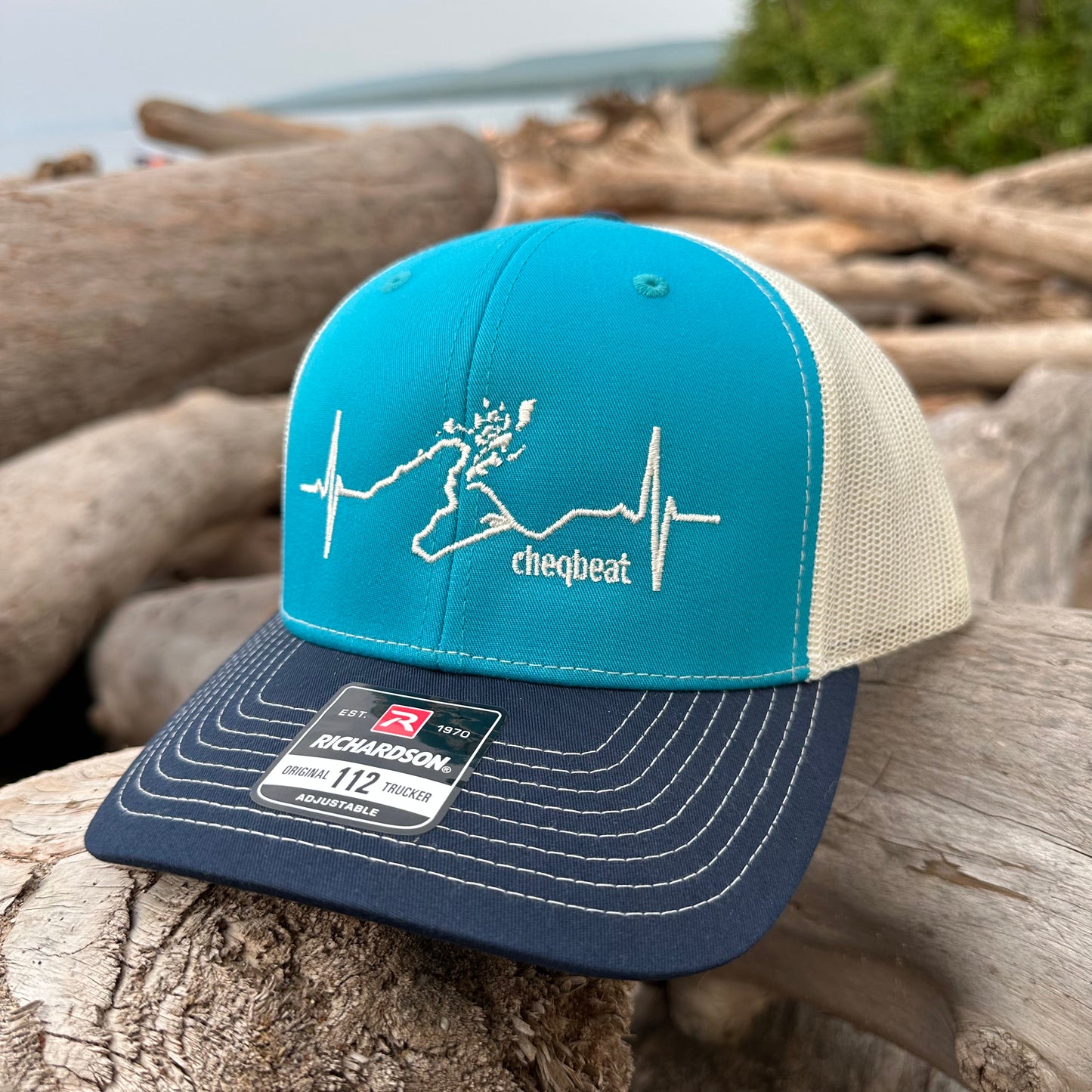 Cheqbeat Trucker Hat (free local pickup and delivery available at checkout. Must enter 54806 in zipcode)